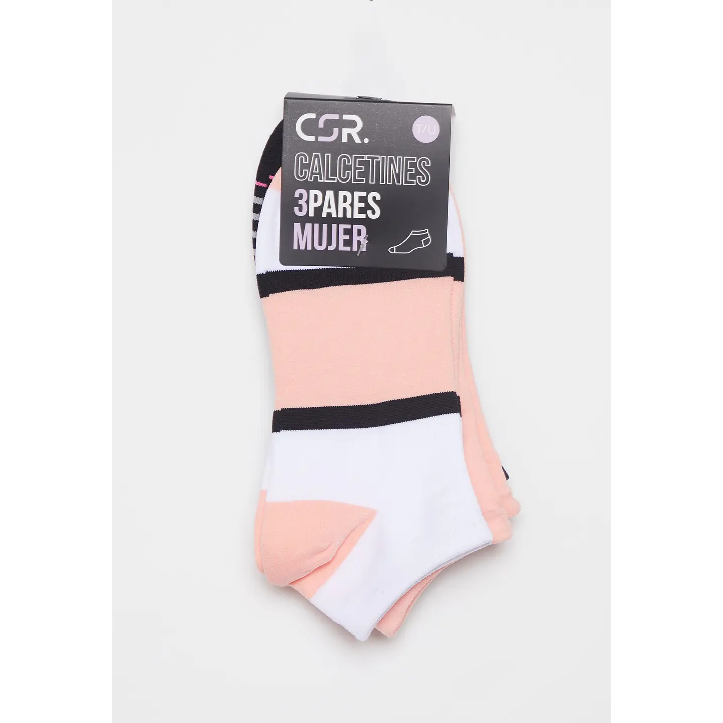 Calcetín Sport Tripack Mujer Rosado 2