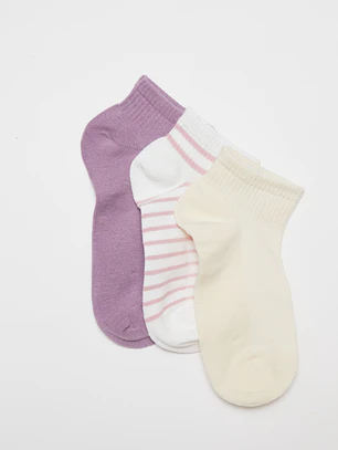 Calcetín Sport Tripack Mujer Crudo