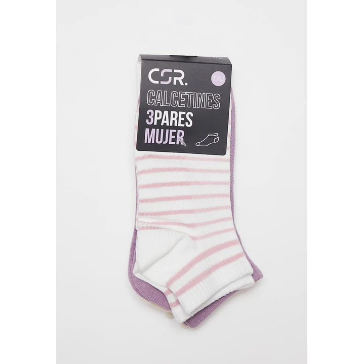 Calcetín Sport Tripack Mujer Crudo 2