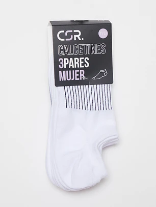 Calcetín Sport Tripack Mujer Blanco