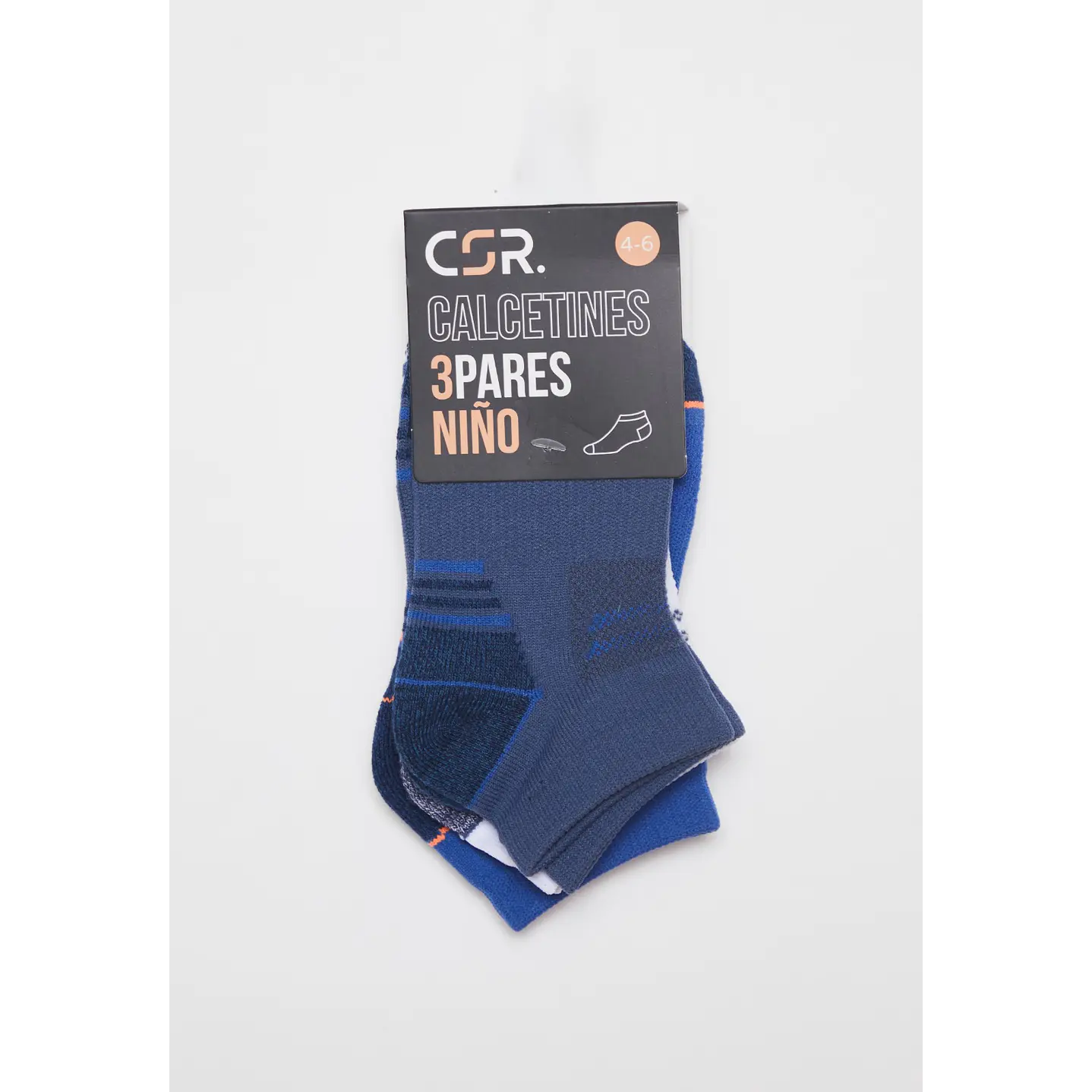Calcetín Sport Tripack Niño Azul 2