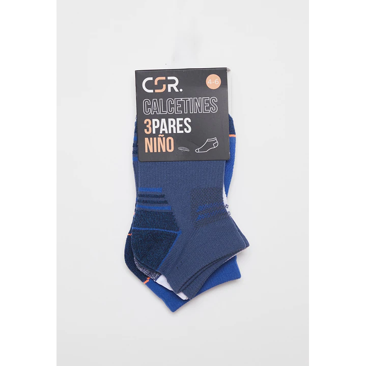 Calcetín Sport Tripack Niño Azul 2