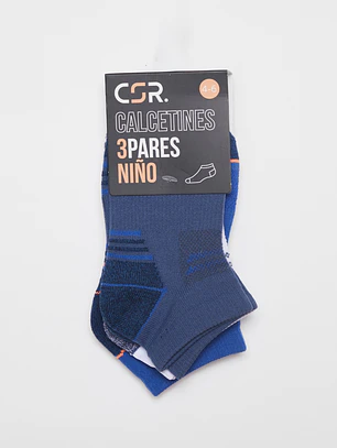 Calcetín Sport Tripack Niño Azul