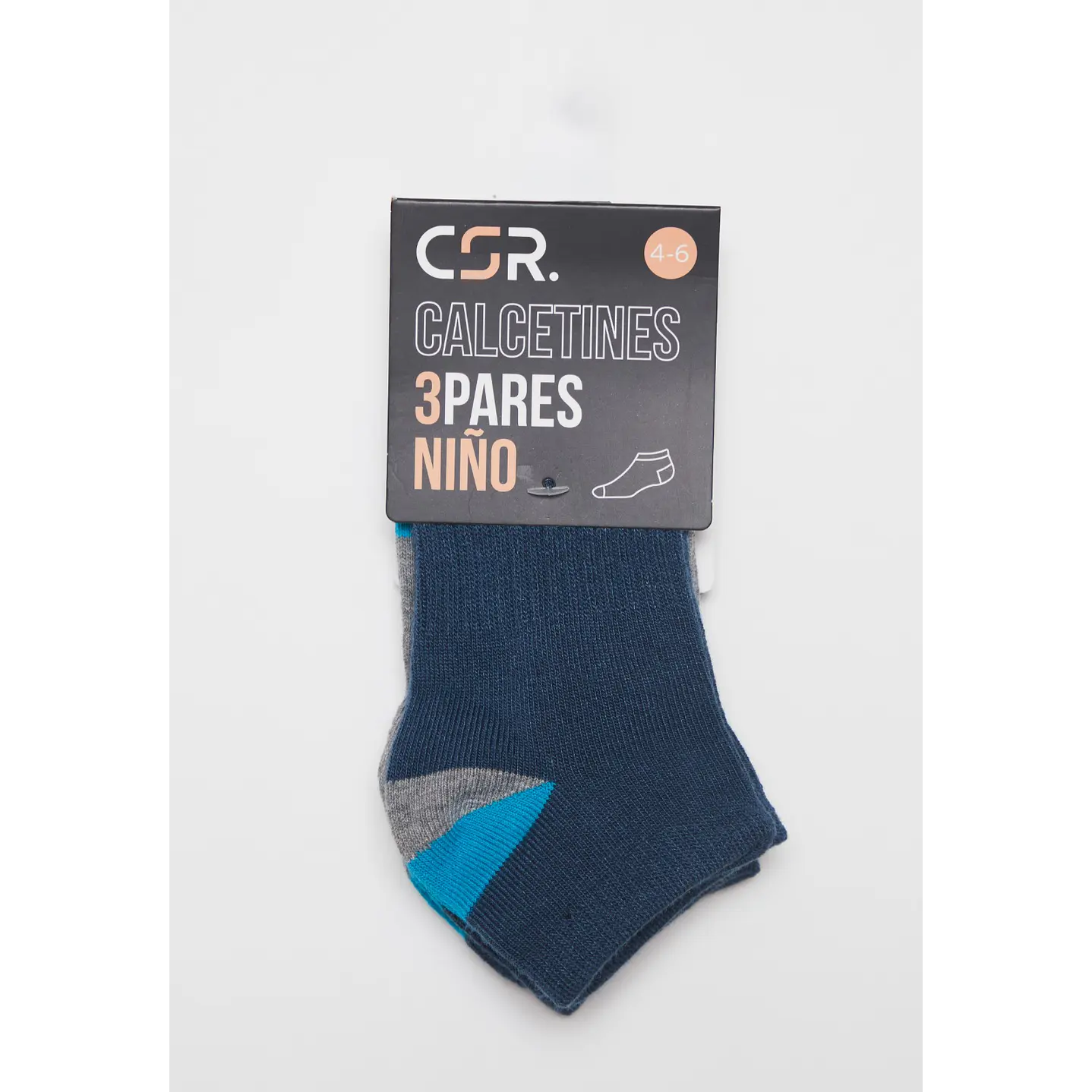 Calcetín Sport Tripack Niño Azul 2