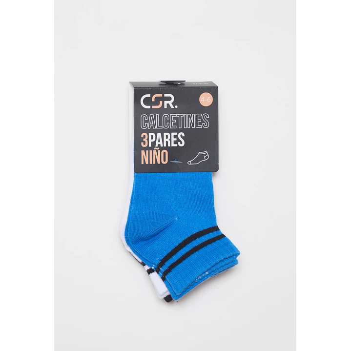Calcetín Sport Tripack Niño Azul 2