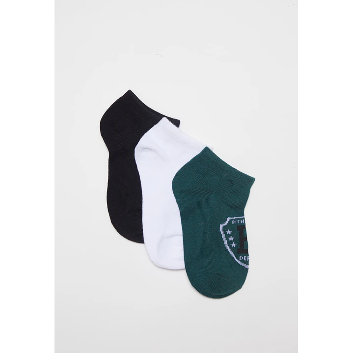 Calcetín Corto Tripack Niño Blanco 1