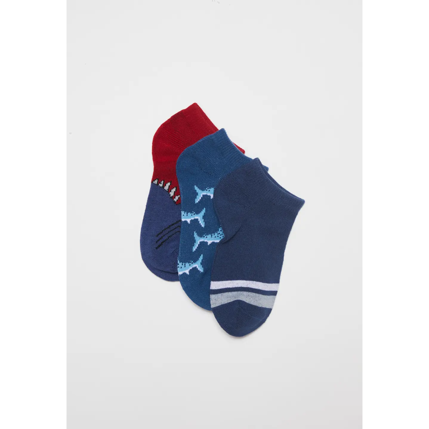 Calcetín Corto Tripack Niño Azul 1