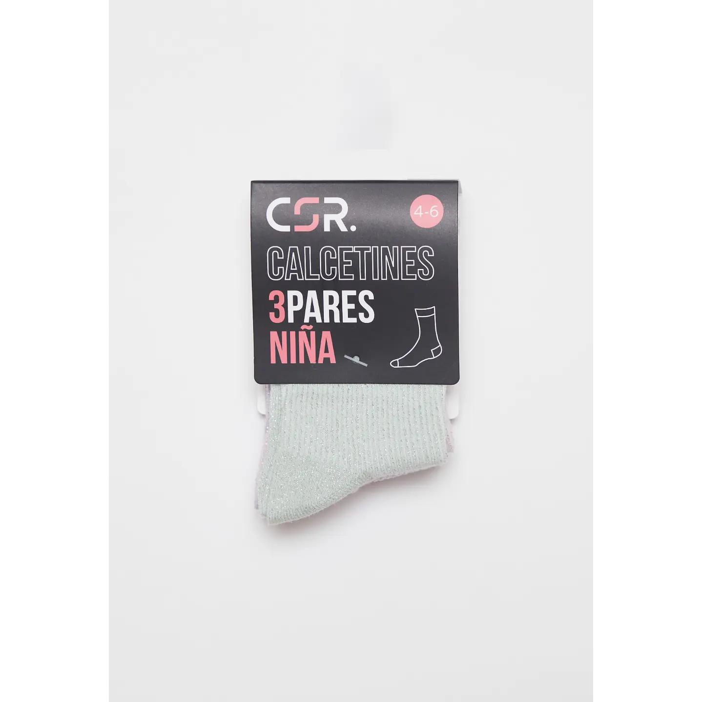 Calcetín Largo Tripack Niña Verde 2