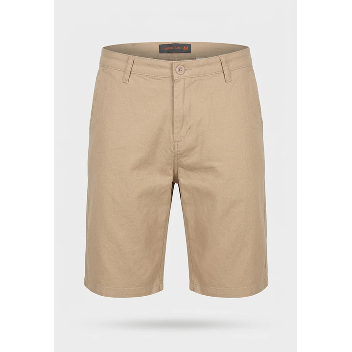 Bermuda Básico Hombre Beige 1