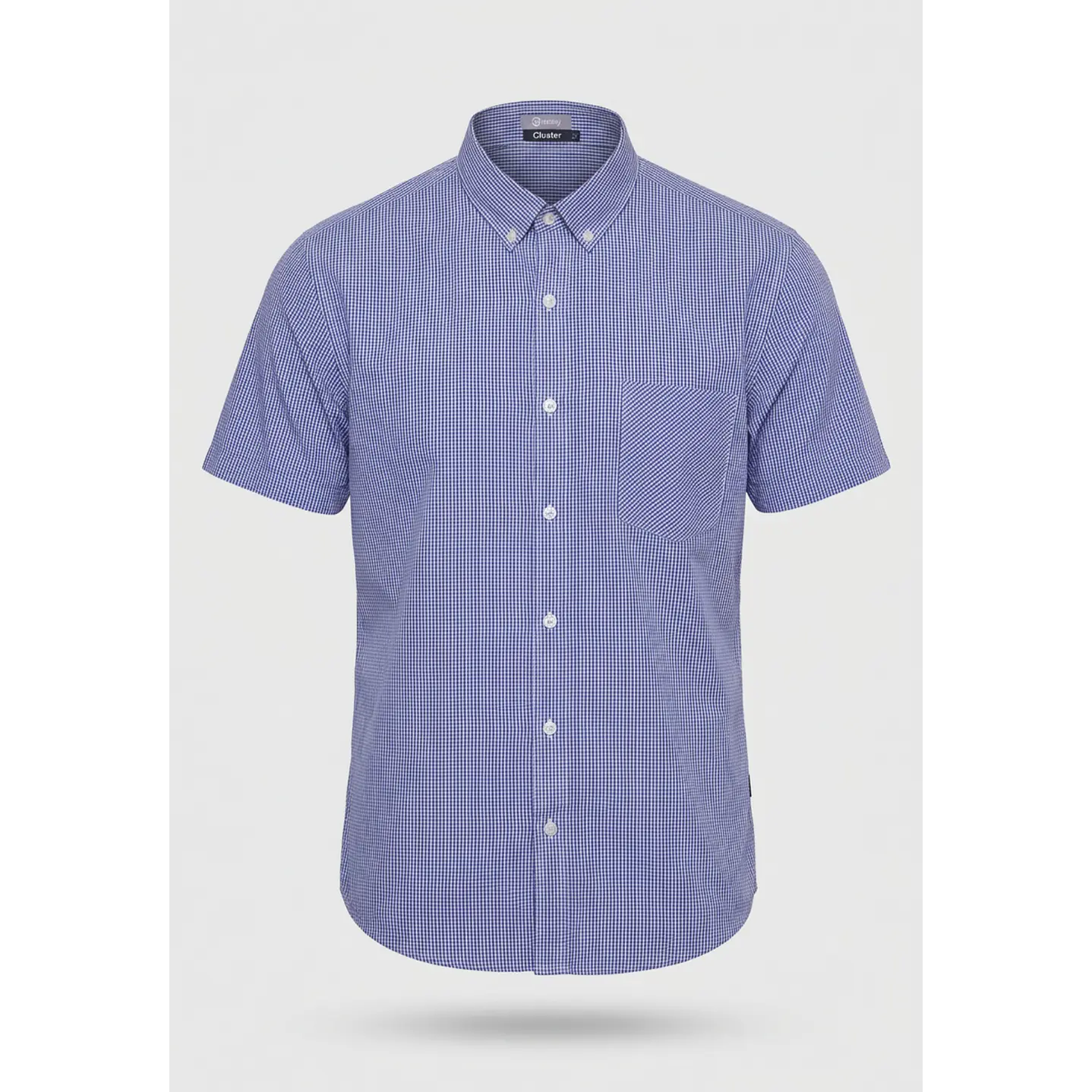 Camisa Escocesa Hombre Azul 1