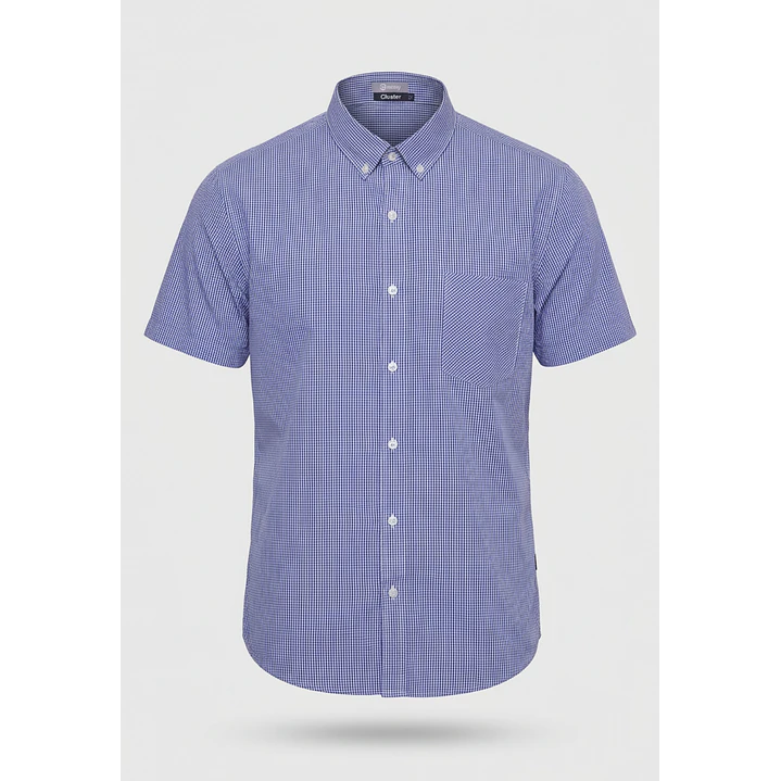 Camisa Escocesa Hombre Azul 1