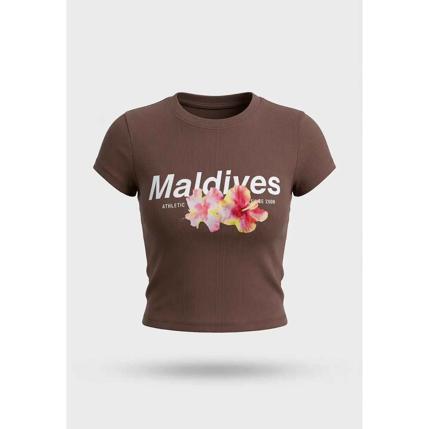 Polera Hibisco Lola Café 1
