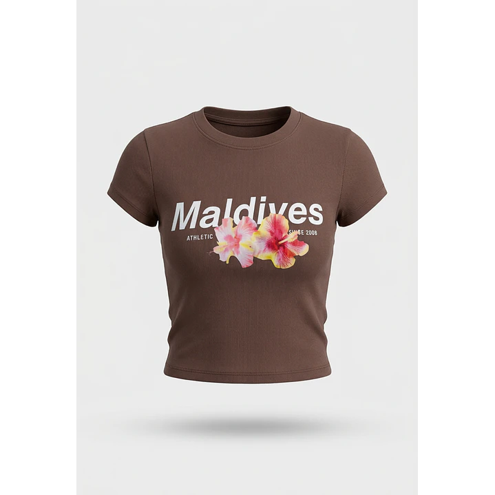 Polera Hibisco Lola Café 1