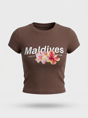 Polera Hibisco Lola Café