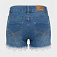 Short Denim Bordado Niña Azul - Miniatura 2