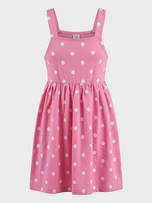 Vestido Botones Niña Lila
