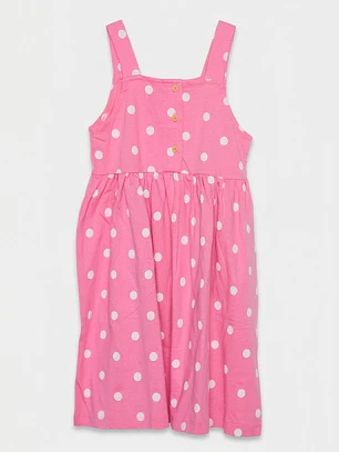 Vestido Botones Niña Lila