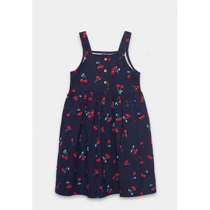 Vestido Botones Niña Azul 1