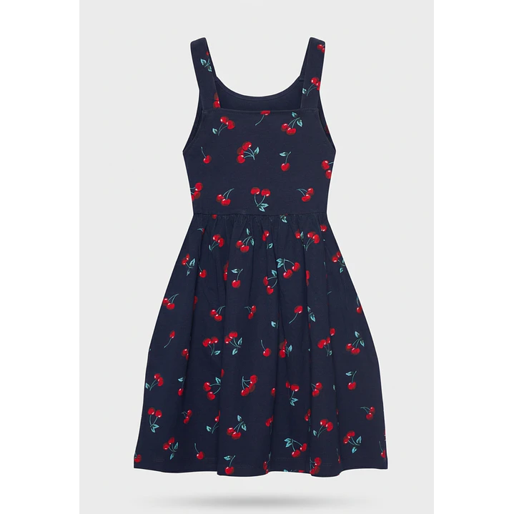 Vestido Botones Niña Azul 2