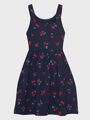 Vestido Botones Niña Azul