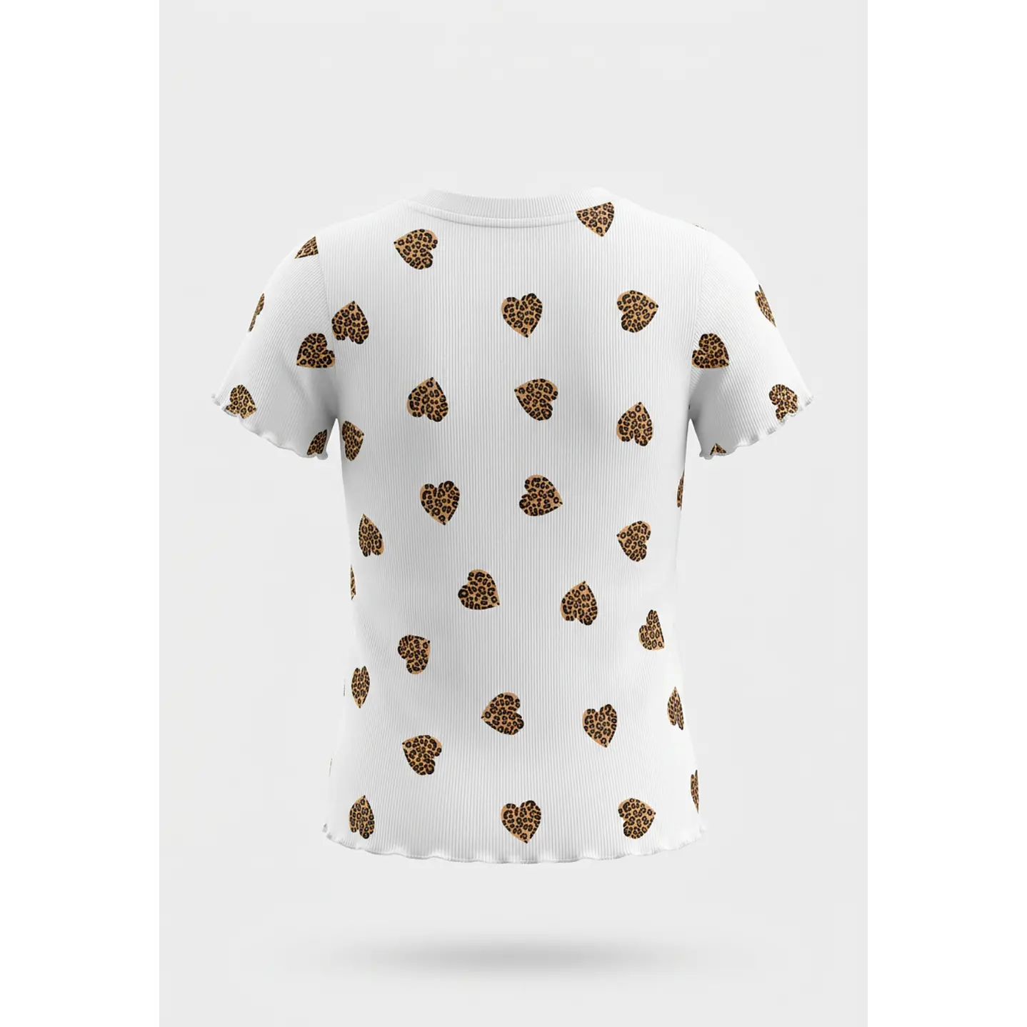 Polera Rib Heart Niña Blanco 2