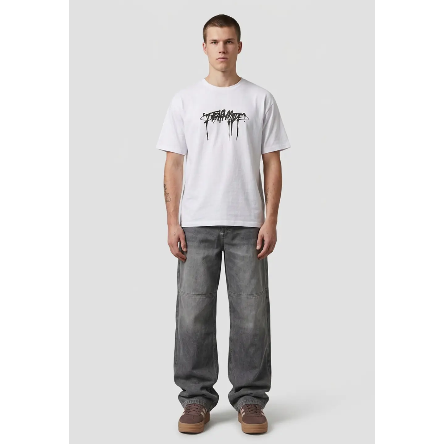 Jeans Super Baggy Hombre Gris 2