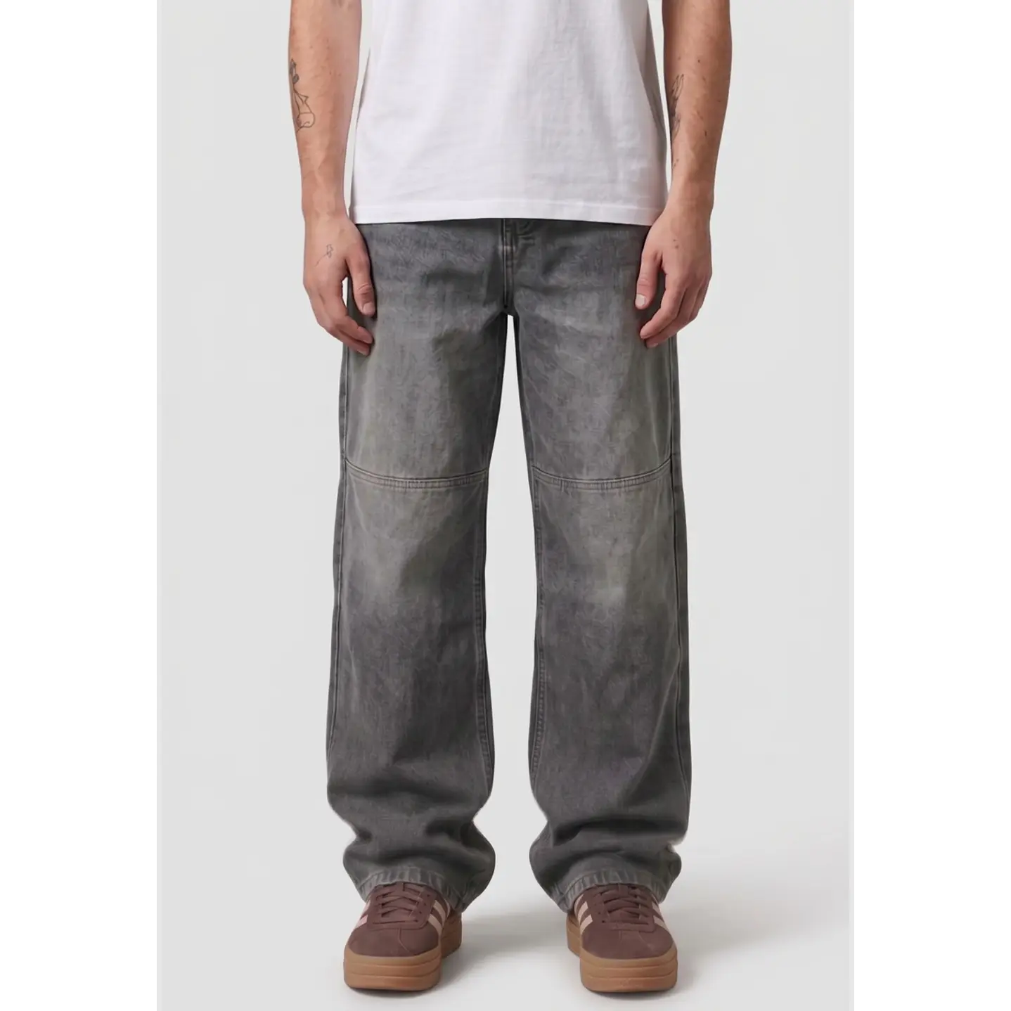 Jeans Super Baggy Hombre Gris 1