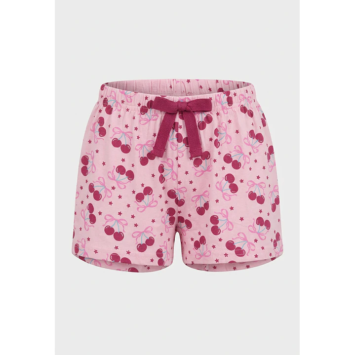 Pijama Corto Diseño Niña Rosado 3