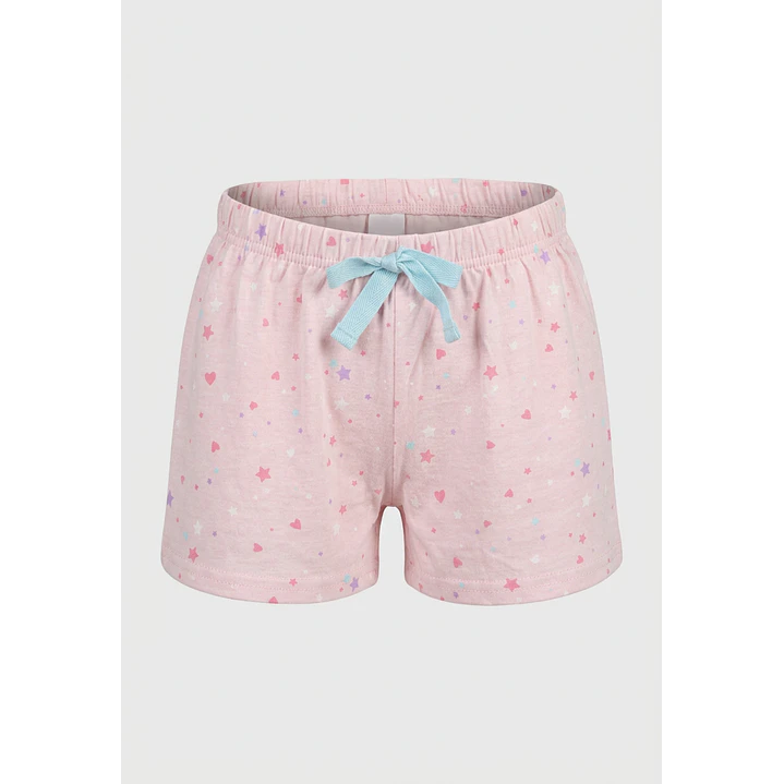 Pijama Corto Diseño Niña Celeste 3
