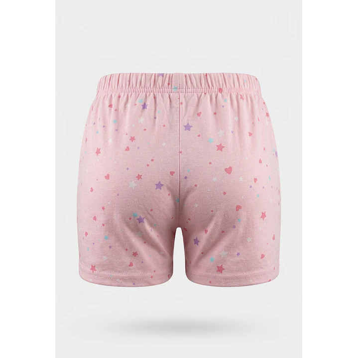 Pijama Corto Diseño Niña Celeste 4