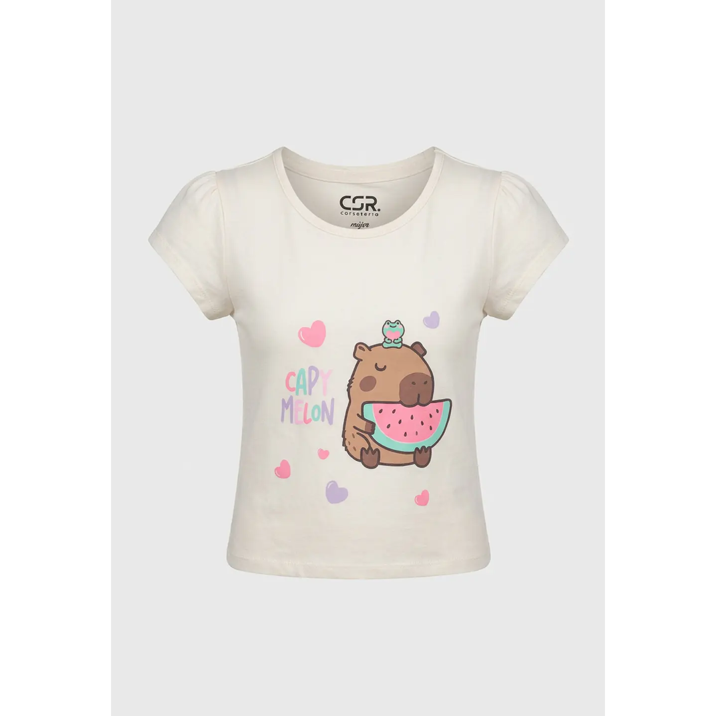 Pijama Corto Diseño Niña Morado 1