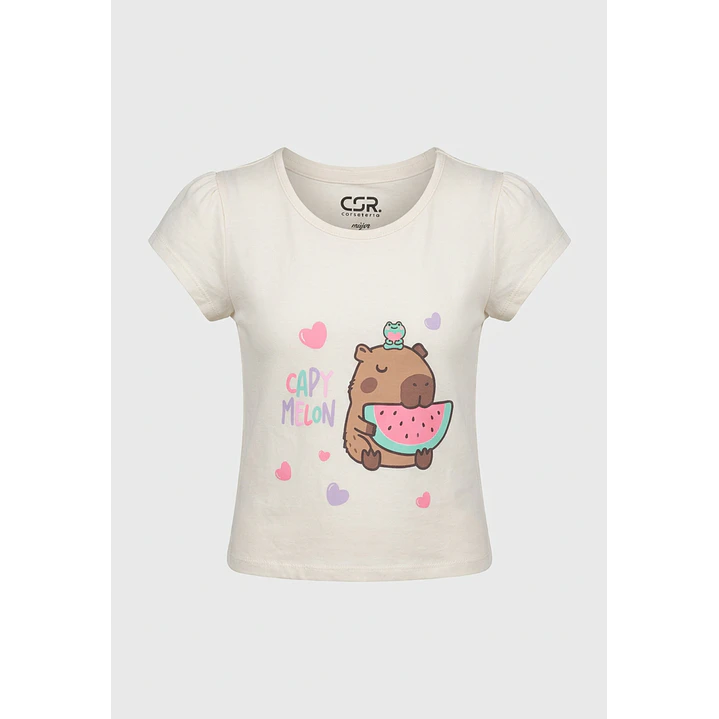 Pijama Corto Diseño Niña Morado 1