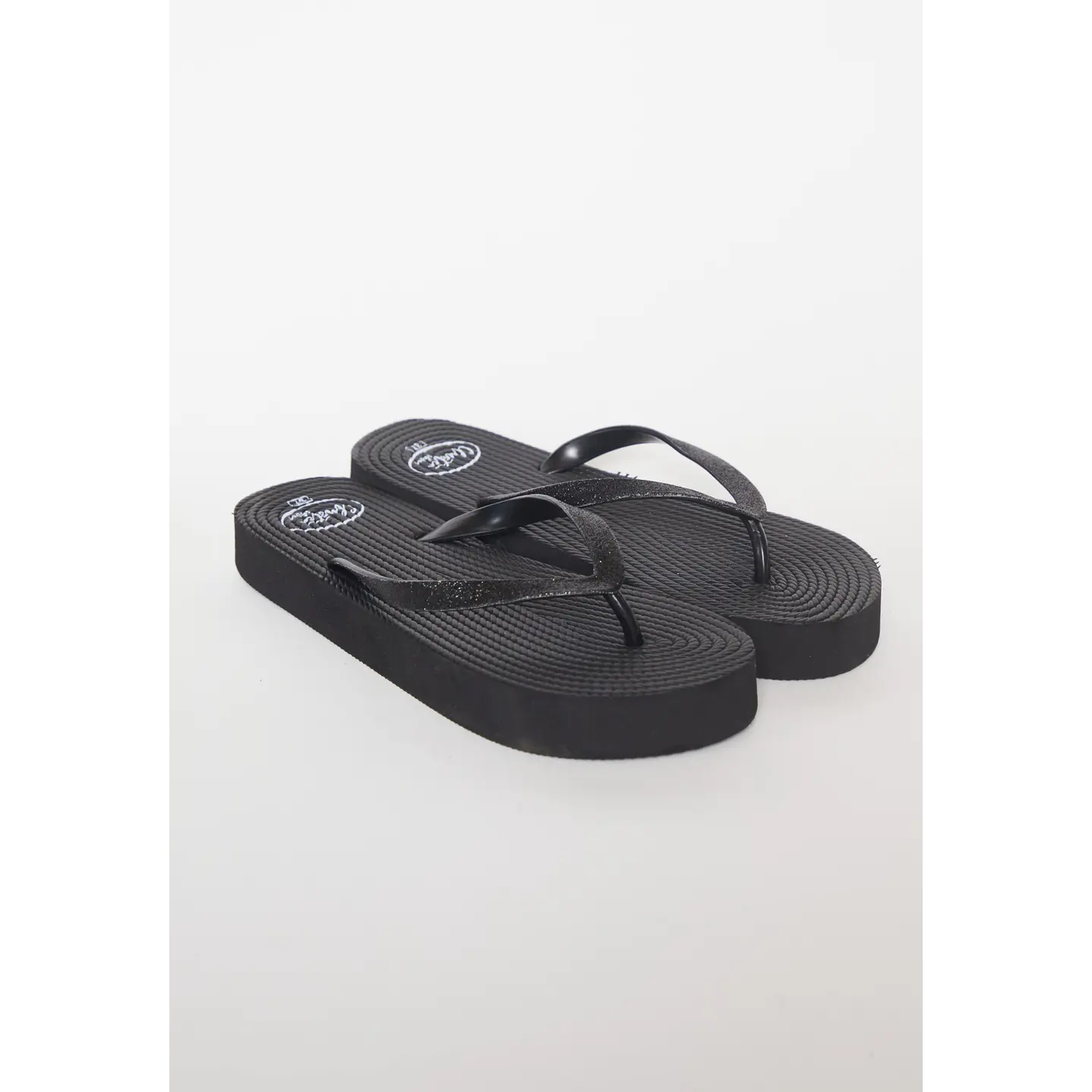 Hawaiana Glitter Mujer Negro 1