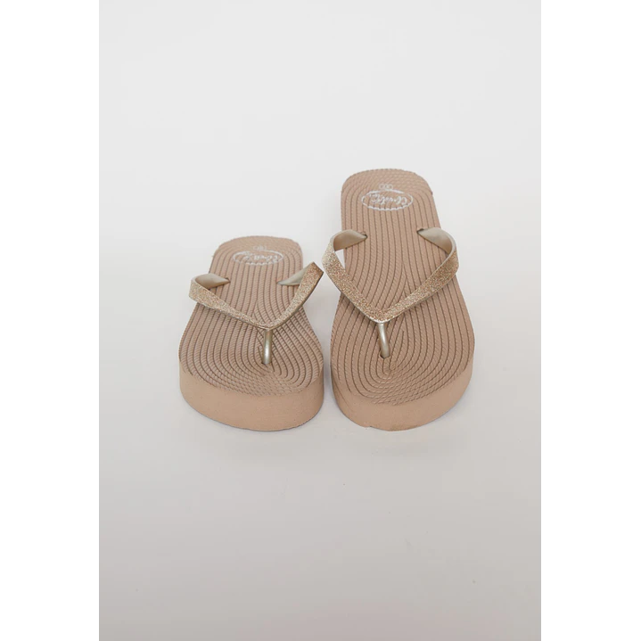 Hawaiana Glitter Mujer Beige 2