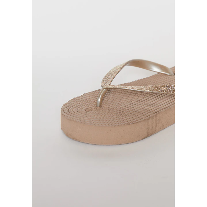 Hawaiana Glitter Mujer Beige 3
