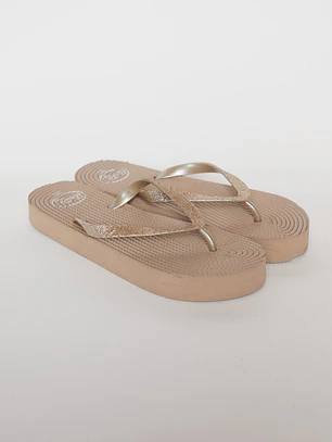Hawaiana Glitter Mujer Beige