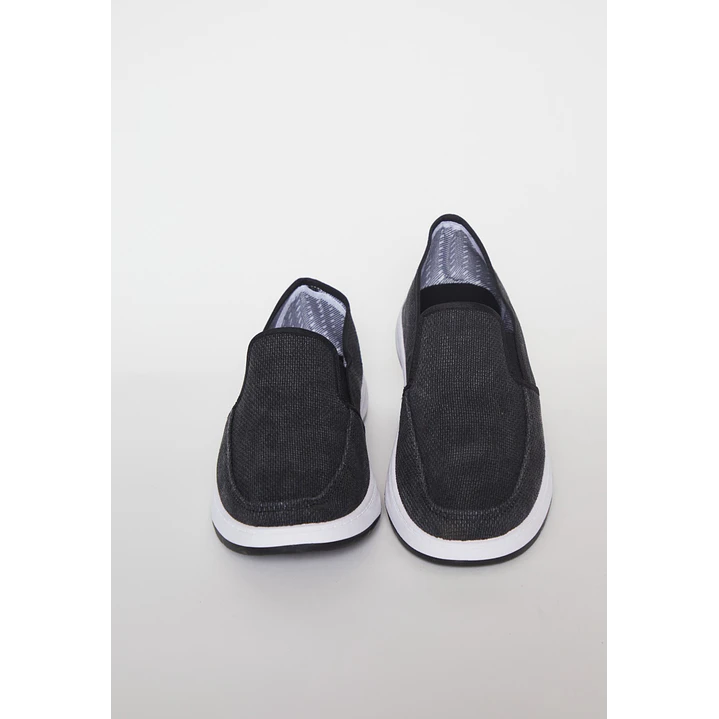 Zapatilla Lona Hombre Negro 2
