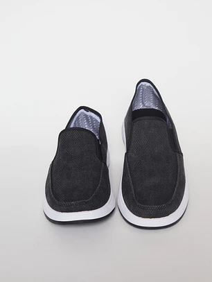 Zapatilla Lona Hombre Negro