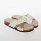 Sandalia Cruzada Mujer Beige - Miniatura 1