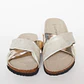 Sandalia Cruzada Mujer Beige - Miniatura 2