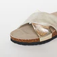 Sandalia Cruzada Mujer Beige - Miniatura 3