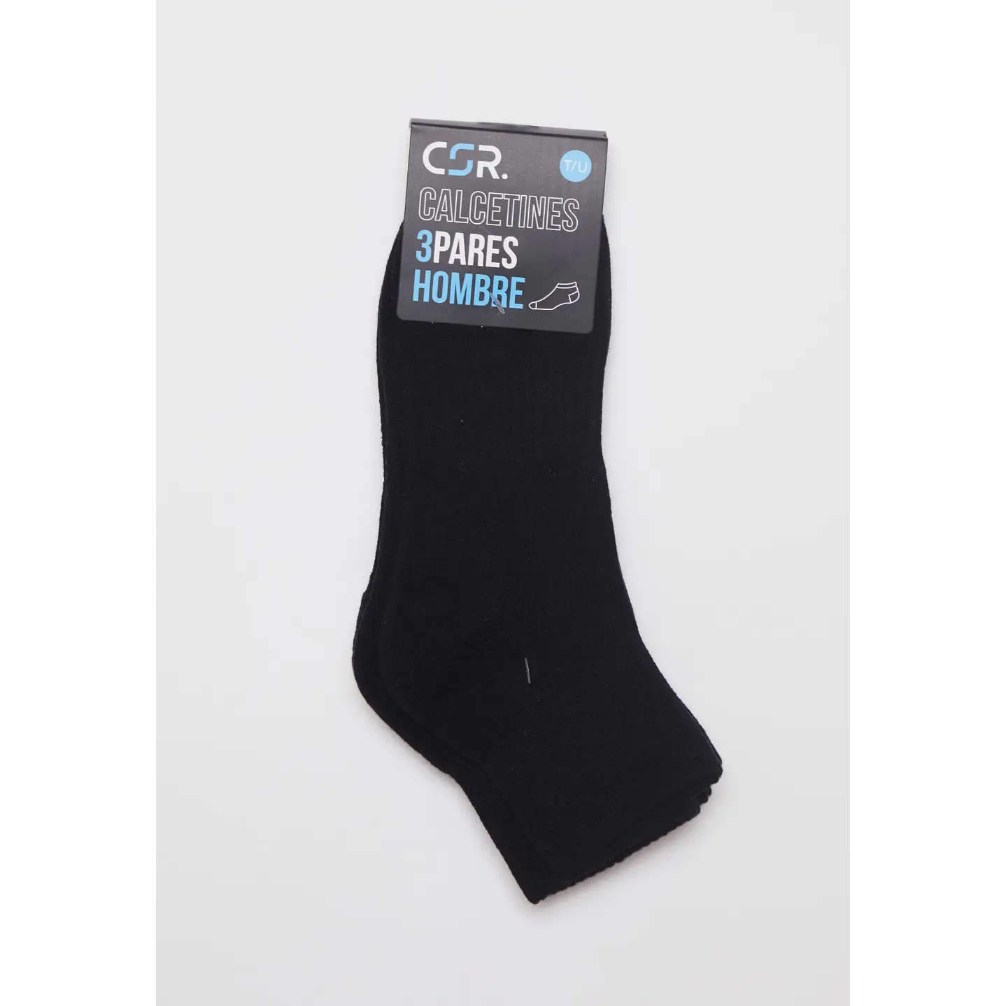Calcetín Sport Tripack Hombre Negro 2