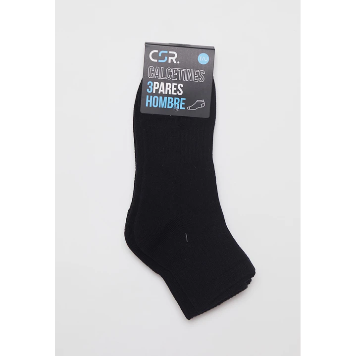 Calcetín Sport Tripack Hombre Negro 2