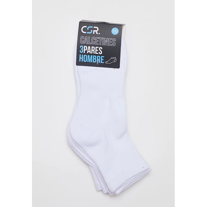 Calcetín Sport Tripack Hombre Blanco 2