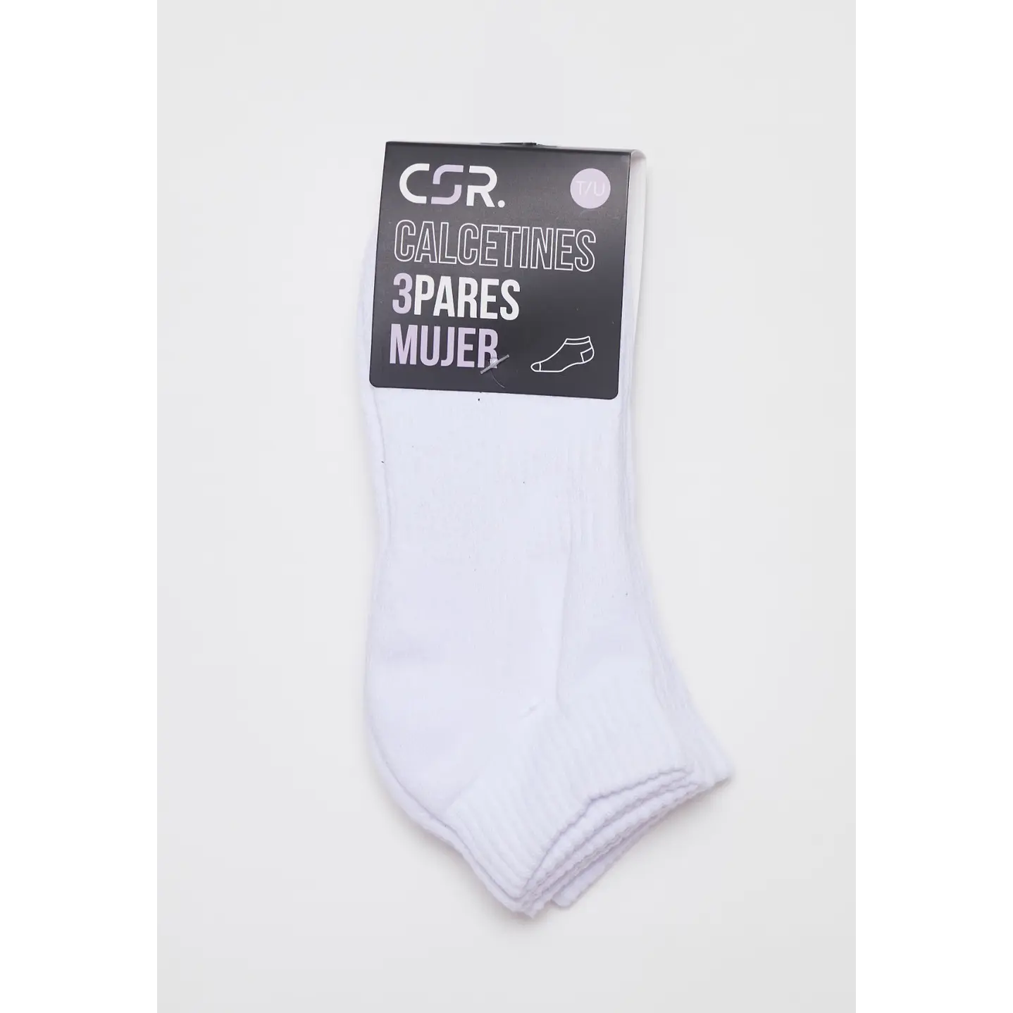 Calcetín Media Tripack Mujer Blanco 2