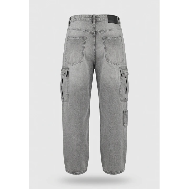 Jeans Cargo Loose Fit Lolo Gris 2