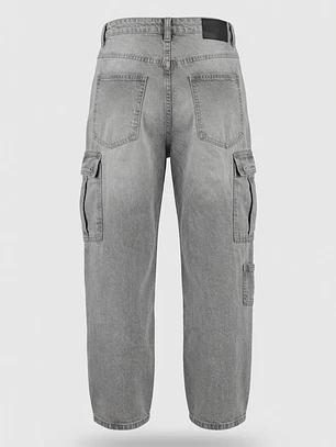 Jeans Cargo Loose Fit Lolo Gris