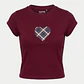 Polera Heart Lola Burdeo - Miniatura 1