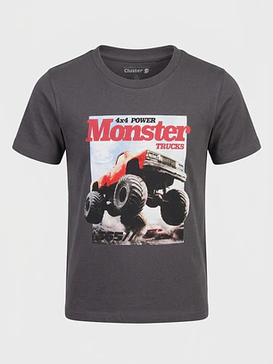 Polera Racing Niño Acero