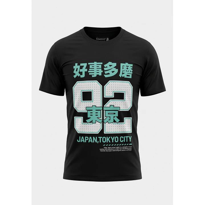 Polera Racing Niño Negro 1